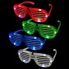 Mode LED Lunettes Lumineuse Clignotant Volets Forme Lunettes LED Flash Lunettes Lunettes De Soleil Danses Fête Fournitures Festival Décoration B1006