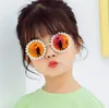 어린이 선글라스 금속 라운드 진주 소녀 밥 아이 어린이 일요일 안경 가파스 드 솔 UV400