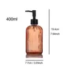 400 ml Kleurrijke Vloeibare Zeep Refill Glas Dispenser Draagbare Handpomp Shampoo Lege Fles Douchegel Handdesinfecterend Alcohol Desinfecterende Container ZL0047