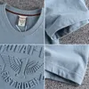 Estate manica corta O-collo 3D lettera stampata T-shirt moda uomo retrò puro cotone lavato vecchie coppie allentate casual top 220509