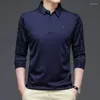 Men's Polos Fashion Brand Men's Shirt Cotton Long Sleeve Autumn Clothing Business Casual For Men Korean Style Luxury ClothesMen's