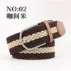Belts Multi-colored Belt Young Student Pin Buckle Woven Casual Canvas Elastic Expandable Braided Stretch Plain Webbing StrapBelts