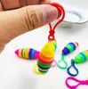DHL new 7cm caterpillar toy decompression toy snail pendant slug keychain children's toys Christmas gift