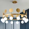 Pendant Lamps Modern Glass Chandelier Creative Personality Living Room Bedroom Study Dining Model Simple Light Luxury LampPendant