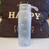 460ML Gradient Colorful Frosted Glass Water Bottles Leak-proof Drinking Cup Kettle Outdoor Sports W3