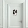 WC Toilet Entrance Sign Set Setors Stickers para Public Place Decoração Criativa Padrão Criativo Decalques de parede Diy Funny Vinyl Mural Art 220716