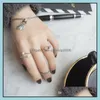 Band Rings Jewelry Solid 925 Sterling Sier Open For Women Simple Retro Style Do The Old Hollow Knot Adjustable Finger Ring Fine Ymr058 Drop