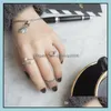 Bandringe Schmuck Solide 925 Sterling Silber Offen für Frauen Einfacher Retro-Stil Tun Sie den alten Hohlknoten Verstellbarer Fingerring Fein YMR058 Drop