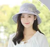Chapeau d'été Panama pour femmes visière Protection solaire UV seau chapeau plage femmes seaux casquette pliable DE518