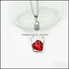 Подвесные ожерелья симпатичная любовь бутылки с дрейфовыми бутылками винтажные воротнички Mujer Heart Crystal щиплен