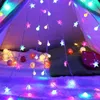 Strings iluminação cadeia de luzes de estrela da sala do coração da garota, quarto de férias ao ar livre luz LED LED LED