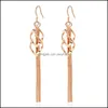 Dangle Chandelier Earrings Jewelry S925 Sier For Women Earring Rose Gold Tassels Bridal Wedding Wholesale Drop Delivery 2021 Hse9R