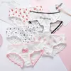 Leuke Cartoon Fruit Katoen Meisjes Ondergoed Zacht Ademend Animal Print Naadloze Slips Vrouwen Aardbei Slips Lingerie L220802