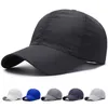 Unisex szybkie regulowane czapki baseballowe kobiety Summer Dad Hat Hat Mesh oddychający ochrona przeciwsłoneczna Soild Baseball Caps Gorras 220701