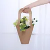 10st hanterar Kraft Paper Flower Påsar Blommor Inslagsgåva Blomma Förpackningslådor för hembröllopsfest dekoration 220527