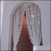 Curtain Drapes Modern Luxury Tle Curtains Living Room Bedroom Kitchen Decoration Bay Window Embroidery Flowers Finished Drop Delivery 2021