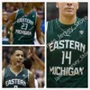 NCAA Custom Eastern Michigan Emu gestikte basketbaltrui 1 Colin Golson Jr. 22 Yusuf Jihad 45 Prakash Ketterhagen 4 Bryce McBride 15 Axel