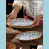 Baking Pastry Tools Bakeware Kitchen Dining Bar Home Garden Rattan Fruit Plate Ins Style Japanese Ceramic Dhipr