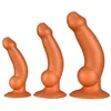 Dildo anale in silicone liquido con ventosa morbido realistico pene pene masturbatore femminile grosso butt plug giocattolo del sesso per donne lesbiche 220514