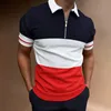 Polo da uomo di alta qualità estiva High Street Casual da uomo manica corta colletto rovesciato con cerniera polo da uomo Street vestire 220608