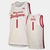 Maglia da basket personalizzata Mit88 Wisconsin cucita Joe Hedstrom Aleem Ford Ben Carlson Chucky Hepburn Johnny Davis Markus Ilver Matthew Mors Chris