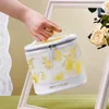Cosmetic Bags & Cases Barrel-shaped Portable Bag Women Make Up Case Big Capacity Flower Travel Makeup Organizer Toiletry Beauty Storage Pouc