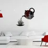 Väggklockor klocka akryl kaffekopp tekannor perfekt konst dekorera modern hängning för hem sek88wall clockswall