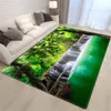 Mattor landskapsmönster vardagsrum mattan stor 3D vattenfall soffbord matta antislip svamp lounge matta dekorativt för golvkarpets