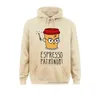 EU-Größe Espresso Patronum Hoodie Witz Humor Kostüm bedrucktes T-Shirt Schwarz Frühling Winter Hochwertiger männlicher Kapuzenpullover