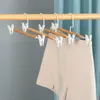 Wooden Pants Hangers with Metal Clips Wood Skirt Hanger Trousers Rack Clip Clothes Pegs