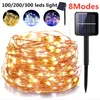 Strings Outdoor Solar Light LED String Lights 100/200/300 LED's Waterdichte Fairy Holiday Christmas Party Garden Patio Lichtlust