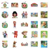 New Sexy 50PCS Hot English Enlightenment Children's Songs Cute Cartoon Stickers No Repeated Laptop Guitar Graffiti Children's Decal Toys