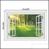 Adesivos de parede decoração de casa jardim de janela falsa vista decalque sunshine florestas árvores para vidas belas belas paisagem decalques gota entrega 20