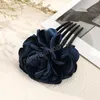 13cm French Brides Hair Combs Vintage Wedding Flower Women Hairpins For Girls Fashion Ponytail Hair Accessories