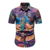 Men's Casual Shirts Mens Vintage Floral Hawaiian Aloha 2022 Summer Short Sleeve Button Down Beach Shirt Men Party Holiday Vacation ClothesMe