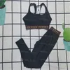 Schwarz bedruckte Trainingsanzüge für Damen, Sommer, Sport, Yoga, Outfits, gepolsterte Weste, Leggings, Joggen, Laufen, BH, Oberteile, Hosen, Trikot