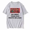 High Quality T Shirt Printing Loose Tshirts For Men Women Custom T shirts Print P o Short Sleeve Cotton Summer Casual Tops 220616