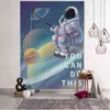 Astronaut Cartoon Decoration Carpet Curtain Wall Cloth Bohemian Hippie Bedroom Study Backg J220804