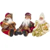 Weihnachtsdekorationen Fröhlicher Weihnachtsmann sitzende Puppe Stoffdekoration Kinder Kinder Geschenk für modische WeihnachtsdekorationenWeihnachten