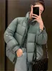 Ny Bright Shiny Short Section Down Cotton Coat Female Tendy Fashion Warmed Bread Clothing 2022 Winter Fashion Jacket L220730