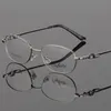 Lunettes de soleil de mode Cadres de vente directe du fabricant Cadre en verre pour femme Cadre elliptique en métal pour presbytie et myopie