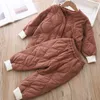Kleidungssets Baby Mädchen Kleidung Winter Schneeanzug Mode Jacke Mantel Anzüge für Kinder Parka Daunen Kinder Outfits SchneeanzugKleidung