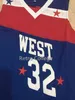 XFLSPメンズ32 David Thompson West All Star Game 1979 Basketball Jerseyカスタム任意の数字と名前Jerseys Stitched Embroidery