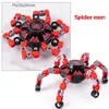 Fidgety toys fingertip mechanical gyro puzzle deformation mech chain changing shape rotating toys 2023