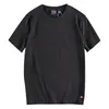 メンズTシャツコットンベーシックソリッドメンズ半袖Tシャツ快適なクルーネック汎用性の高いトップシャツ662men's