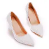 Mulheres elegantes bombas sexy clear 10cm de salto alto sapatos de vestido quadrado femme femme White Wedding Shoes Big Size