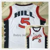 Xflsp # 5 Grant Hill # 10 Reggie Miller # 11 Karl malone Team USA Vintage قمصان كرة السلة الكلية الإرتداد