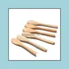 500 Pcs/Lot rapide 13Cmx2.7Cm cuillères en bois cuillère à miel bois 6 Styles livraison directe 2021 couverts cuisine salle à manger Bar maison jardin 6B2Uo