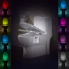 Smart Pir Motion Sensor Banheiro Seat Night Light 8 Cores Backlight à prova d'água para vaso sanitário luminária luminária luminária wc banheiro iluminação