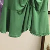 プラスサイズのドレス夏のドレスの女性服2022カジュアルな半袖Vネックボタン折りの非対称スリムスイートベテントFEMME XL / 4XL